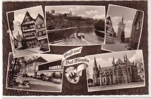 59767 Mehrbild Ak Gruß aus Bad Wimpfen 1964