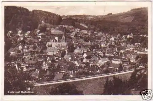 17319 Foto Ak Calw mit Bahnlinie 1937