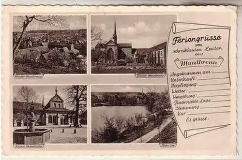 59769 Mehrbild Ak Maulbronn Ortsansichten 1954