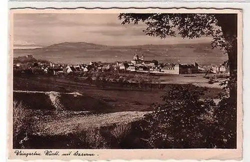 62023 Ak Weingarten Württemberg mit Kaserne 1937