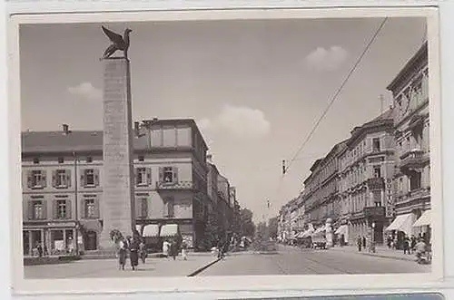 62566 Ak Karlsruhe i.B. 109er Denkmal auf dem Lorettoplatz (Kaiserstrasse) 1937