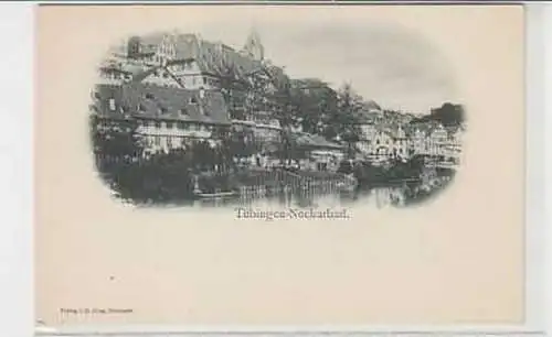 18055 Ak Tübingen Neckarbad Totalansicht um 1900