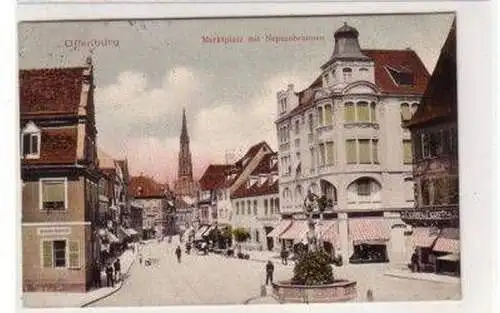 48324 Ak Offenburg Marktplatz mit Neptunbrunnen 1910