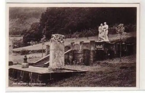 23892 Ak Bad Wildbad Kriegerdenkmal um 1930