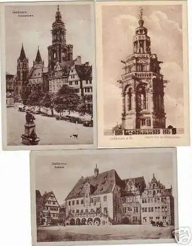 01157/3 Ak Heilbronn Kirche und Rathaus um 1920