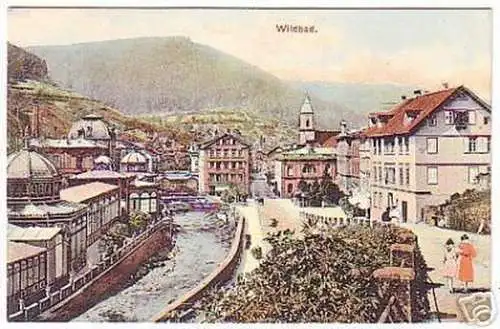 15171 Ak Wildbad Württemberg Totalansicht 1907