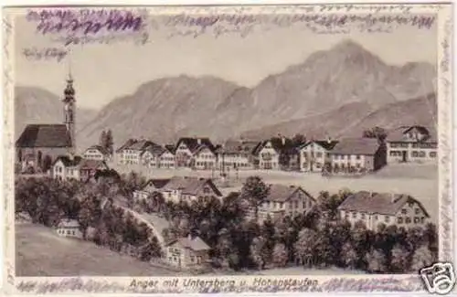 20990 Ak Anger mit Untersberg und Hohenstaufen 1934