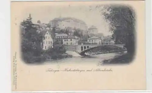 21640 Ak Tübingen Hohentübingen und Alleenbrücke um1900