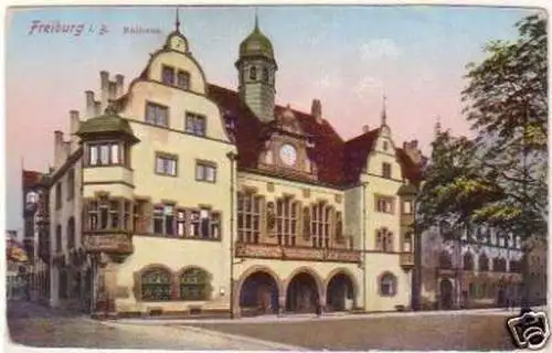 21650 Ak Freiburg im Breisgau Rathaus um 1910