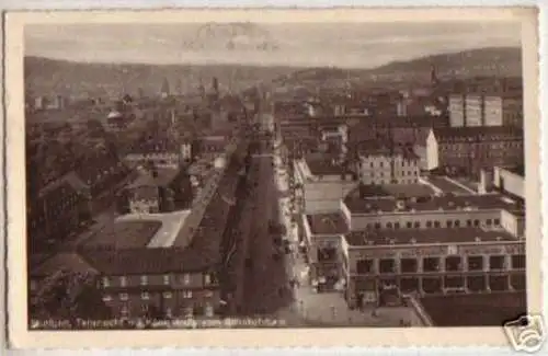 14166 Ak Stuttgart Teilansicht mit Königstrasse 1943