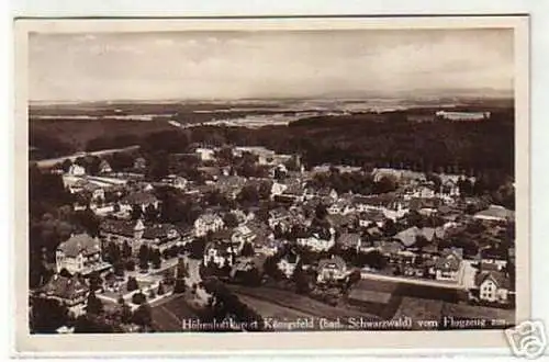 09514 Ak Königsfeld Schwarzwald vom Flugzeug aus 1929