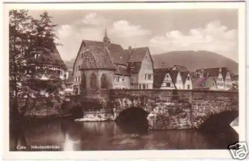 18297 Ak Calw Nikolausbrücke 1940