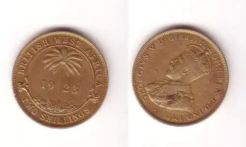 2 Shillings Messing Münze British West Africa 1923