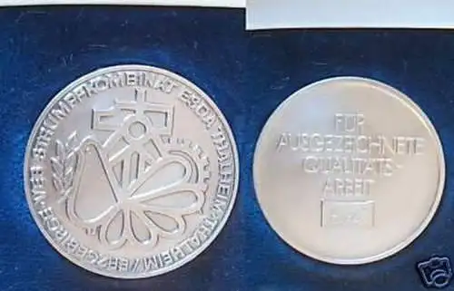 DDR Medaille VEB Strumpfkombinat ESDA Thalheim im Etui