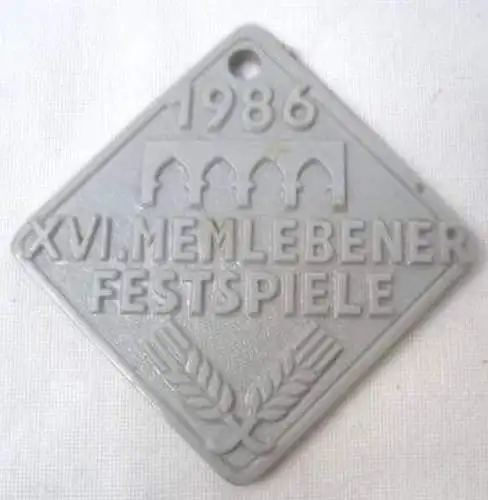 DDR Abzeichen XVI. Memlebener Festspiele 1986