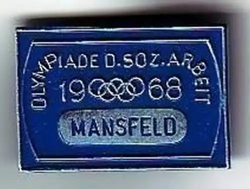 DDR Abzeichen Mansfeld Olympiade der soz. Arbeit 1968