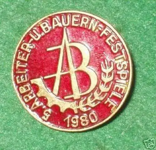 DDR Abzeichen 5.Arbeiter- und Bauernfestspiele 1980