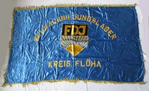 DDR Fahne FDJ Freie deutsche Jugend Wehrausbildungslager Kreis Flöha (135306)