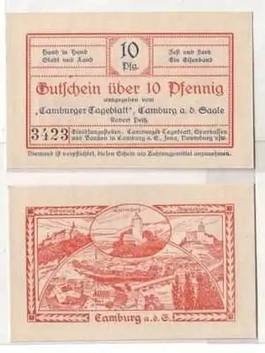 10 Pfennig Banknote Camburger Tageblatt Robert Peitz