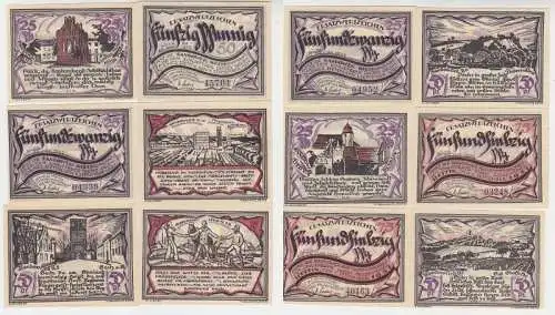 12 Banknoten Notgeld Stettin Randower Kreis 1921