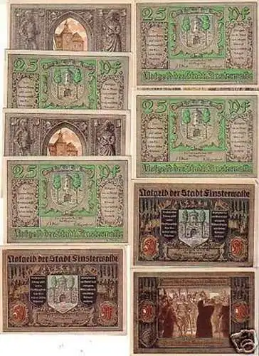 10 Banknoten Notgeld Stadt Finsterwalde 1921