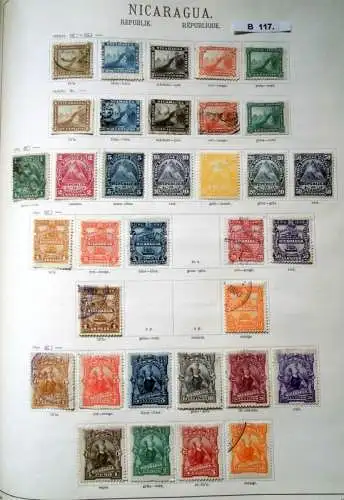 schöne hochwertige Briefmarkensammlung Nicaragua 1862 bis 1925