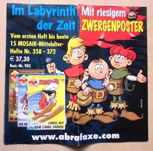 Mosaik Abrafaxe Beilage "Riesiges Zwergenposter" (105324)