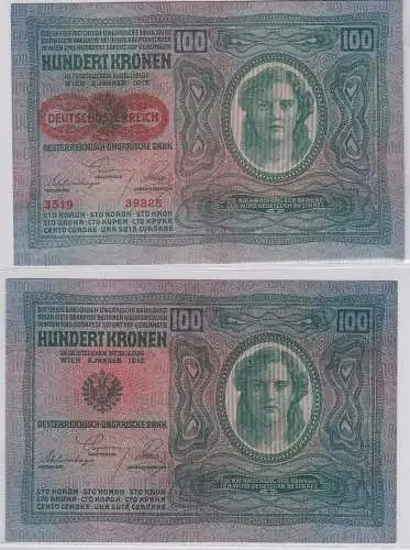 100 Kronen Banknote Österreichisch Ungarische Bank 2.1.1912 (143720)