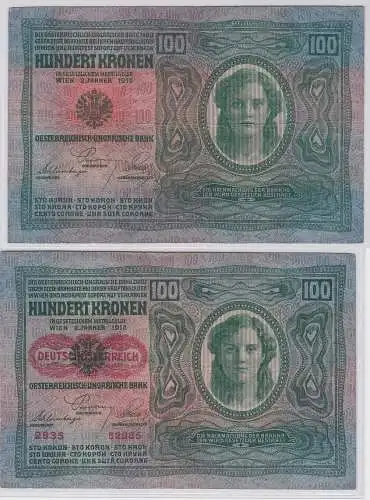 100 Kronen Banknote Österreichisch Ungarische Bank 2.1.1912 (142090)