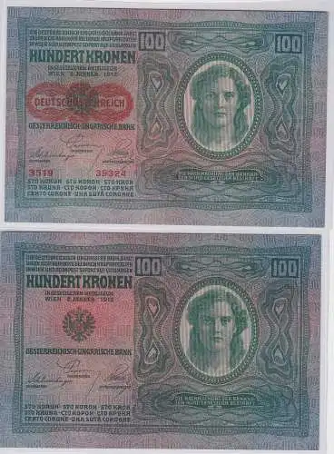 100 Kronen Banknote Österreichisch Ungarische Bank 2.1.1912 (142529)