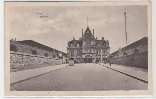 96200 Feldpost Ak Neuß Bahnhof 1915