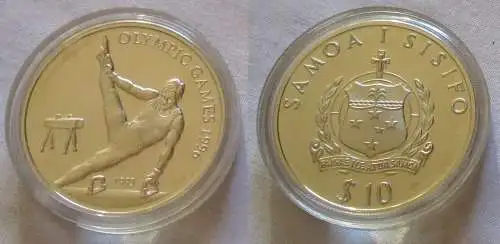 10 Dollar Silber Münze Samoa Olympiade 1996 Atlanta Turner 1993 (126413)