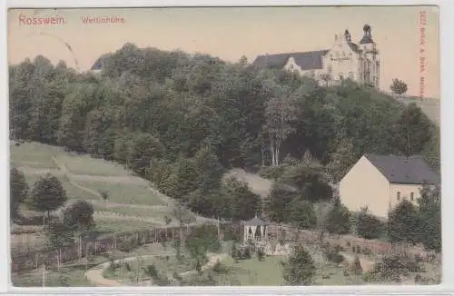 02993 Ak Rosswein - Blick auf die Wettinhöhe 1906