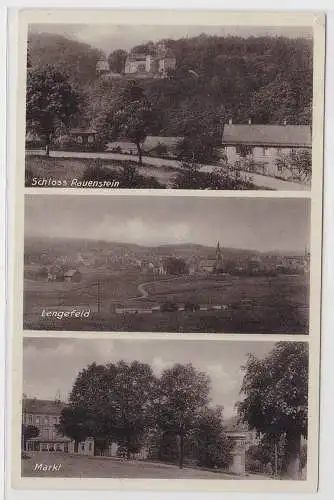 42339 Mehrbild Ak Lengefeld, Schloss Rauensteinund Markt 1933