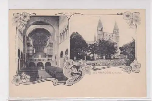 907377 Lithographie Ak Gernrode a. Harz - Cyriaki-Kirche 1905