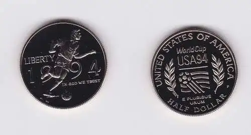 1/2 Dollar Nickel Münze USA Fussball WM 1994 (119700)