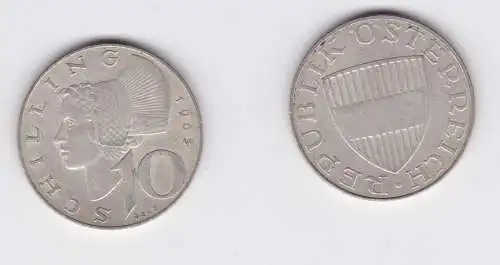 10 Schilling Silber Münze Österreich 1965 (120193)