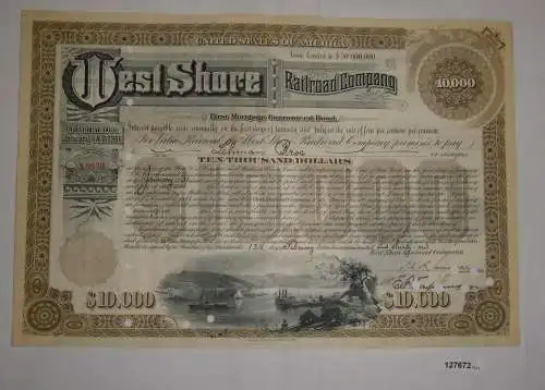 10000 Dollar Aktie West Shore Railroad Company 13. Februar 1931 (127672)