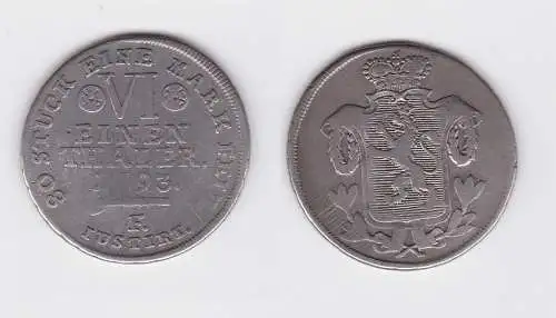 1/6 Taler Silber Münze Hessen Kassel 1793 F (119328)