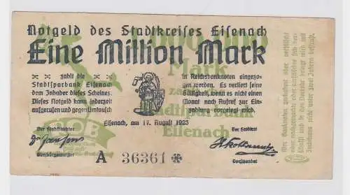 1 Million Mark Banknote Stadtkreis Eisenach 17.08.1923 (118956)