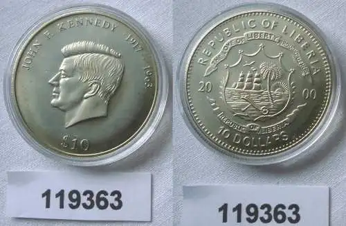 10 Dollar Nickel Münze Liberia 2000 John F. Kennedy 1917-1963(119363)