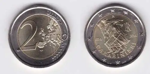 2 Euro Gedenkmünze Italien 2014 200. Jahrestag der Carabinieri Stgl. (123364)