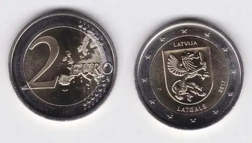 2 Euro Gedenkmünze Lettland 2017 Region  Latgale Stgl. (125160)