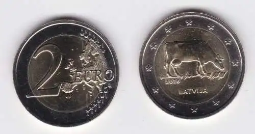 2 Euro Gedenkmünze Lettland 2016 Milchwirtschaft in Lettland Stgl. (129822)