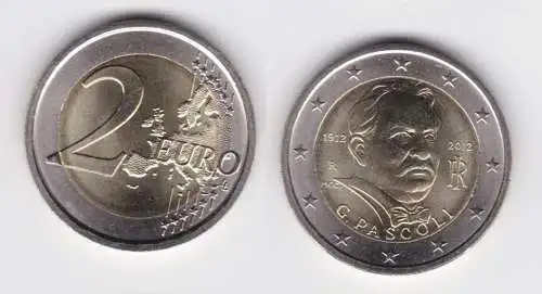 2 Euro Gedenkmünze Italien 2012 "Giovanni Pascoli" Stgl. (143126)