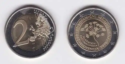 2 Euro Gedenkmünze Slowenien 2010 "Botanischer Garten" Stgl. (142951)