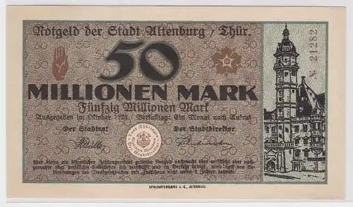 Banknote 50 Millionen Mark Notgeld Stadt Altenburg Oktober 1923 (157252)