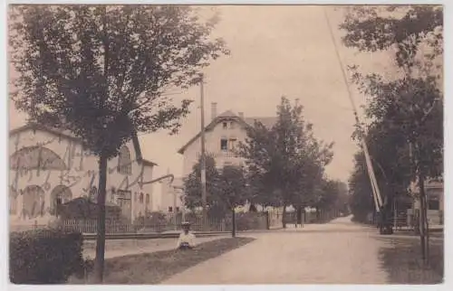 81280 Ak Oberholz bei Leipzig Partie am Waldschloss 1906