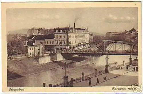 11641 Ak Nagyvárad Fluss mit Brücke 1941