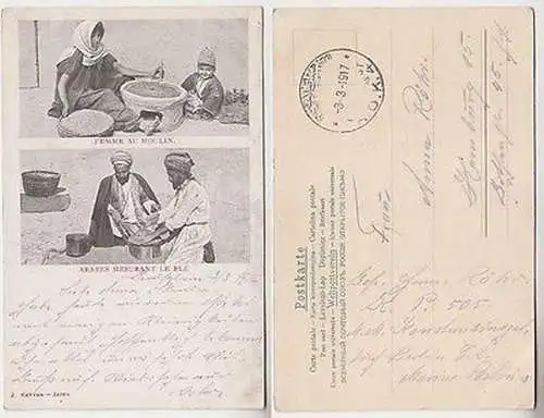 66085 Ak mit Feldpoststempel Türkei Feldpost Militär Mission A.O.K.4. 1917